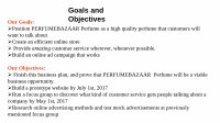 Page 5: Business plan (perfume startup) or business plan sample